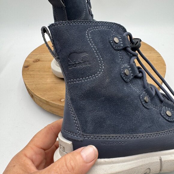 SOREL EXPLORER WATERPROOF LACE-UP INSULATED BOOTS IN INDIA INK NWT KIDS SIZE 13 - Picture 6 of 12